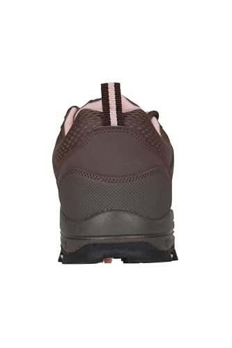 Mountain Warehouse McLeod Womens Walking Shoes - Lightweight, Warm, Durable, Breathable, Mesh Lining, Sturdy Grip, Rubber Outsole - for Spring Summer, Running & Gyming Dark Brown Adult Shoe Size 7 - Image 2