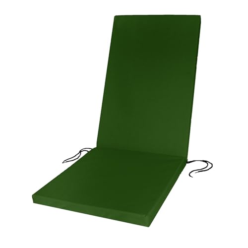 Water Resistant High Back Chair Pad With Removable Washable Cover Outdoor Garden Patio Seat Cushion...