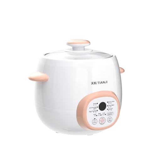 Tianji Electric Stew Pot, Ceramic Soup Porridge Cooker, Slow Cookers with Lid, 1L, White - Image 5