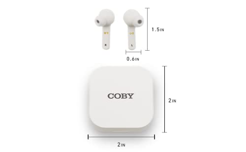 Coby True Wireless Earbuds | Bluetooth Ear Buds With Auto-Pairing | 22-Hr Play W/Rechargeable Carry Case | Built-In Microphone |Touch Controls | Siri, Google Assistant Compatible Bluetooth Headphones #TOP5