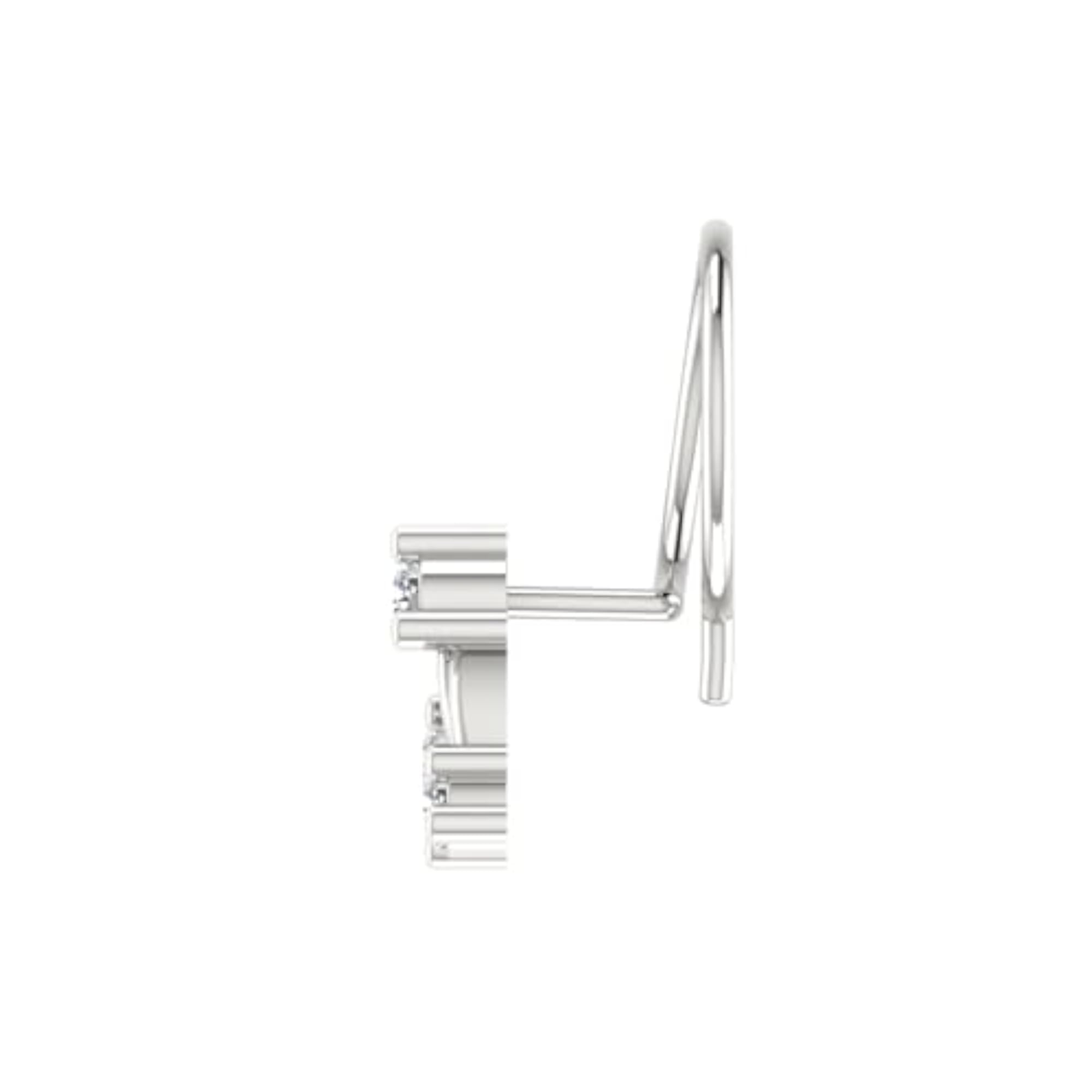 Women's 14Kt White Gold Stud Nosering