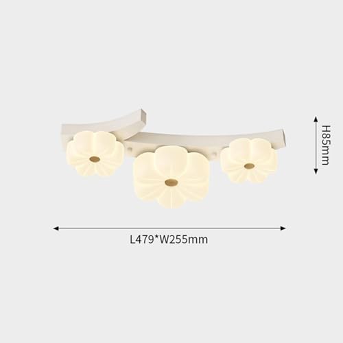 Moderna lámpara de techo empotrada para techos bajos con tres luces florales 7