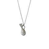 NHTISGRUE Colgante colgante de botella de agua sólida color plata para mujer, collar de collar de moda sencillo de jersey largo largo