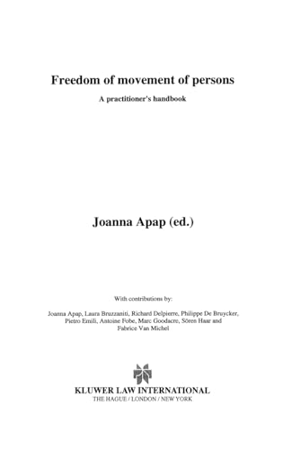 Freedom of Movement of Persons:A Practitioner's Handbook