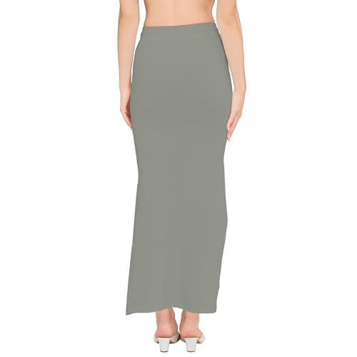 Image of DESI GIRL Cotton Lycra Stretchable Saree Shapewear Petticoat with Drawstring for Women | Fishcut Saree Petticoat with Side Slit for Easy Movement | Saree Shaper | Long inskirt