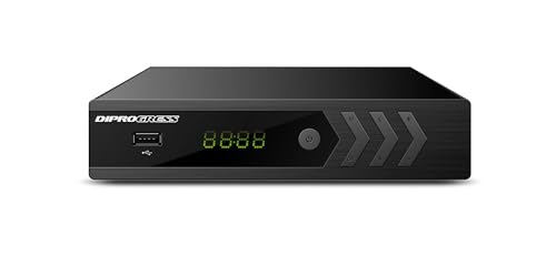 DiProgress DPT220HD décodeur numérique terrestre DVB-T2 Double Tuner, Noir