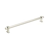 Amerock | Cabinet Pull | Polished Nickel | 10-1/16 inch (256 mm) Center to Center | Carrigan | 1 Pack | Drawer Pull | Drawer Handle | Cabinet Hardware