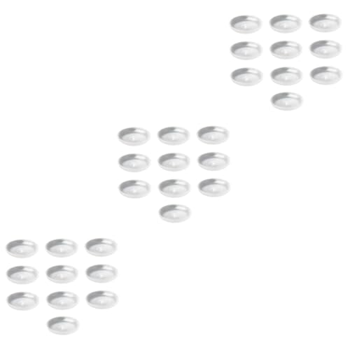 Cabilock 150 Pcs Candle Tray Candle Insert Plate Cake Candle Drip Protector Plastic Trays Cupcake Clear Plastic Tray Plastic to Go Containers Plastic Pallet with Hole Candlestick Pp