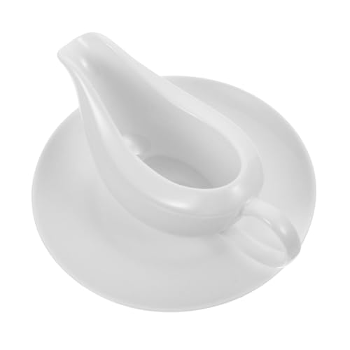 Saucière en céramique blanche avec plateau Tofficu pour table et cuisine - 2