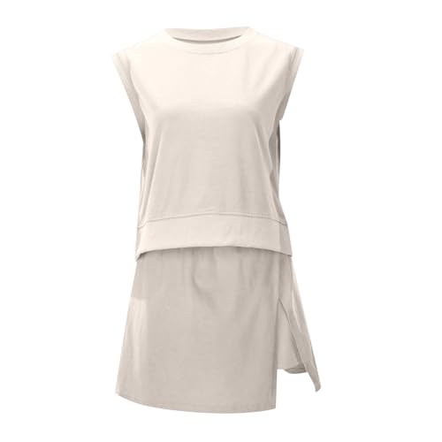 Débardeur sport femme rouge et short d'été tenue confortable deux pièces