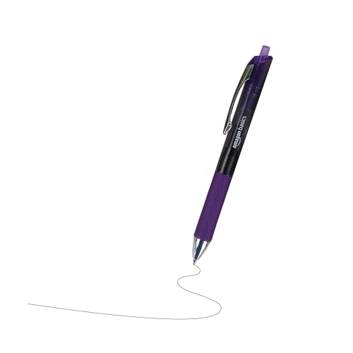 Image of Amazon Basics Retractable Gel Pens, Fine Point 0.7mm, Smooth Writing, Assorted Colors, 12-Pack
