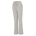 Uillui Women's Straight Bootleg Pants Cotton Linen Elastic Waist Lace Up Trousers Athleisure Outdoor Workout Loose Fit Pants Gray