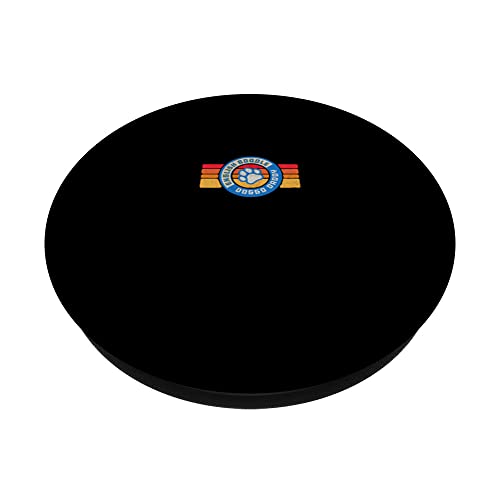 Retro English Boodle Doggo Daddy 80s Vintage Dog Dad PopSockets Swappable PopGrip, Black - Image 2