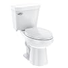 Senfot Two Piece Toilet Elongated ADA 17.5″ Height, Side Press Flush Split Toilet with Under-Locking Lid, Toilets for Bathrooms Comfort, Powerful Flushing American Standard Toilet, White