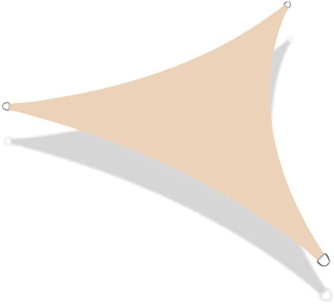 Voile d'ombrage triangle droit pour créer un coin d'ombre frais sur la terrasse