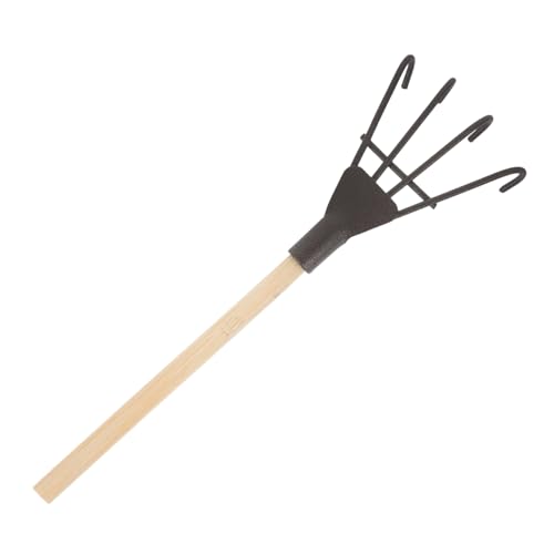 CIYODO Mini Rastrillo Juguete Pequeño Rastrillo De Rastrillos Decoración De Rastrillo En Miniatura Rastrillo De Jardín Decorativo Decoración De Rastrillo De Metal Planchar