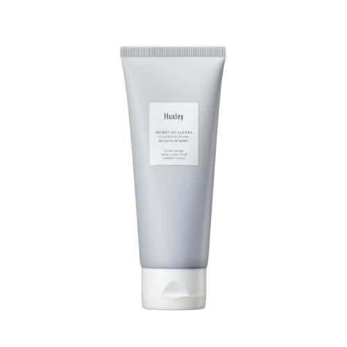 Huxley Secret of Sahara Cleansing Foam: Be Clean, Be Moist | Cleansing Gentle | Korean Skin Care | Daily Cleanser with Gentle Foam | (5.29 Fl Oz)