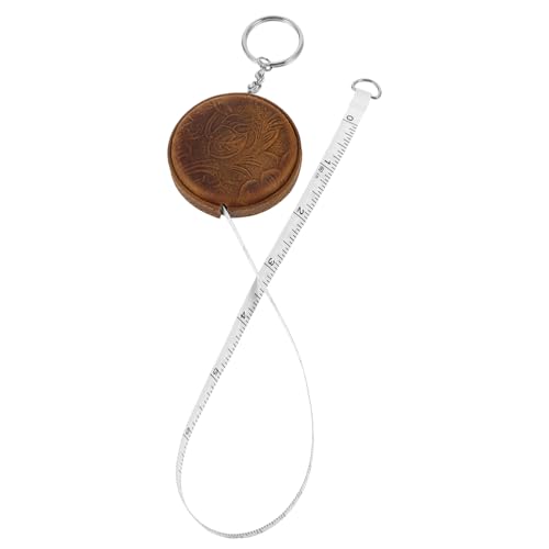 Cinta métrica pequeña con llave 1.5m cuero miniatura 1