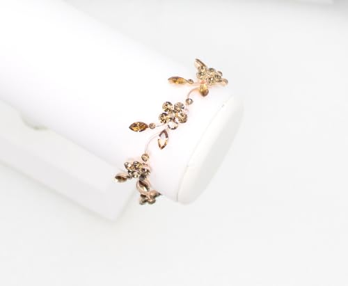 Image of Faship Gorgeous Rhinestone Crystal Floral Necklace Earrings Set