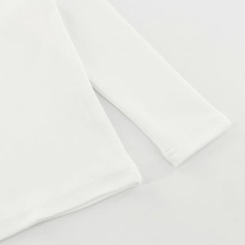 Boys Girls Soft Cotton Long Sleeve Turtleneck Shirts Solid Color Autumn T-Shirt for Kids 2T-8 Years3