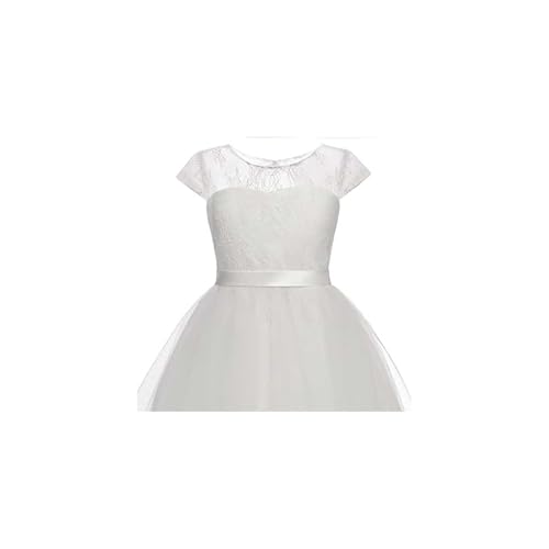 White Flower Girl Dresses for Wedding Tulle First Communion Dresses Ball Gown Girl Dress with Tie 20252