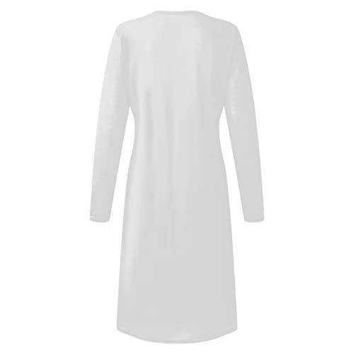 Suleux Summer Dresses Tshirt Dress Y2K Dress Green Dress For Women Pencil Dress For Women Women's Wear To Work Dresses Plus Size Wedding Dresses Cute Plus Size White, 3X-Large #TOP3