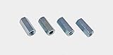 4 Pack 5/16-18 X 1-3/4' Long Hex Coupling Nut with Zinc Plate NCUP005C000STLZN