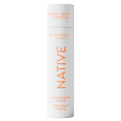 Native Deodorant & Body Spray Sweet Peach & Nectar 72-Hour Odor Protection for Underarms & Body Aluminum Free Quick Drying 3.5 oz