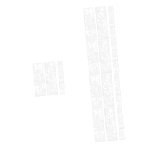 STOBOK 60 Piezas Plantilla De Dibujo De Mariposa Plantillas Florales Plantillas Para La Decoración Del Hogar Decoraciones De Pastel De Flores Muebles Pintado La Mascota Gel Blanco Niño