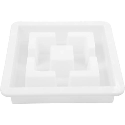 Mikikit Molde de Plástico Reutilizable para Moldes de Hormigón Ventana de Celosía Diseño Vintage Tamaño Mediano Decoración de Jardín y Patio y Paredes
