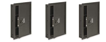 SnapSafe in Wall Safe, Electronic Hidden LED Home Security Safe, Measures 16.25"x 22"x 4" (3-(Pack))