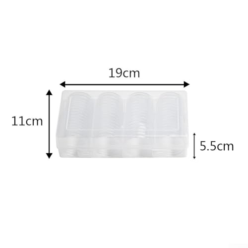 Contenedor transparente redondo para monedas 40mm miniatura 2