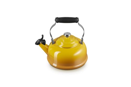 Image of Le Creuset Enamel On Steel Whistling Tea Kettle, 1.7 qt., Nectar