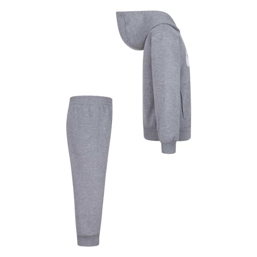 Image of Nike Kids' Sportswear Club Fleece Pullover Hoodie and Joggers 2-Piece Outfit Set (Large Swoosh Logo)