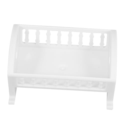 Vaguelly Doll House Crib Toy Miniature Crib Material Realistic Bedding Enhance Doll House Ambiance