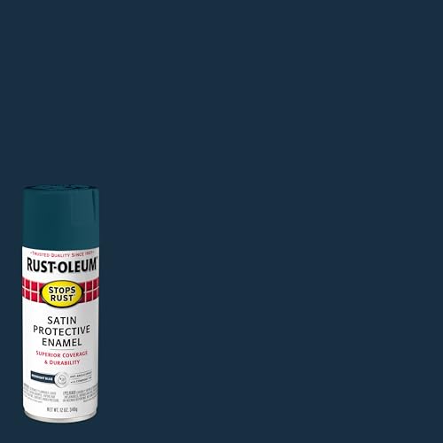 Image of Rust-Oleum 369179 Stops Rust Spray Paint, 12 oz, Satin Midnight Blue