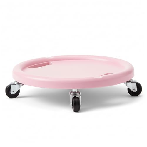 Rodillo abdominal de 4 ruedas con almohadilla para las rodillas silencioso color negro