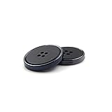 10 PCS Resin Round Black Men Suit Buttons 4 Holes Coat Windbreaker Buttons DIY Sewing Accessories...