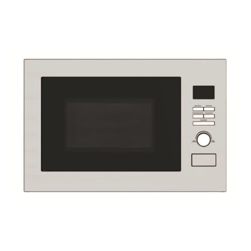 Cookology Essentials 25L Built-in 900W Microwave Oven & Grill Compact - 8 Auto Programs - 5 Power Levels - Defrost - Child Safety Lock - Stainless Steel