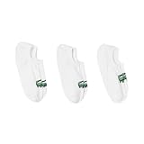 Lacoste Unisex 3-Pack Sneaker Socks, White, 6.5-9