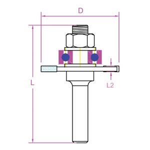 Projahn 332154035 Disc Groove Cutter with Holder D 40 mm, L 59 mm, L2 3.5 mm
