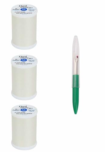 Hilo de coser Coats & Clark Dual Duty XP 250 yd 3-pack amarillo pálido miniatura 1