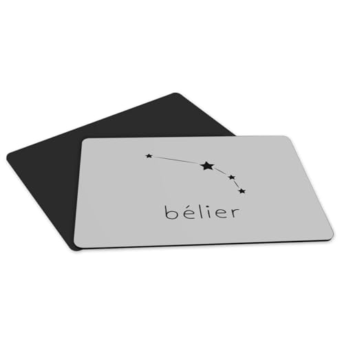 Set de table astrologie Bélier Étoile gris en caoutchouc x4 - 5