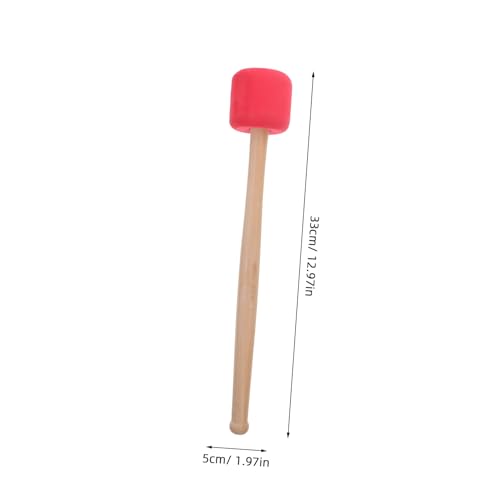 Baqueta de madera para batería roja 33 cm miniatura 2