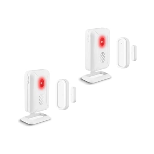 EGIZPY Wireless Door Alarm Chime,Battery Powered Door Chime with Sensor,Loud