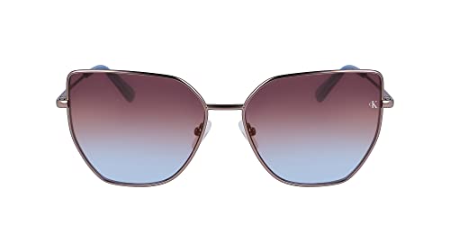 Calvin Klein Jeans Women's Sunglasses CKJ23202S - Brown with Purple Brown To Blue Lens