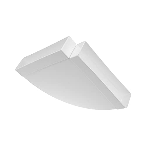 Repa Market 220 x 55/220 x 55 mm Curva per Ventilazione 90° Gomito Piatto ABS Bianco - Rettangolare Aria Aspirazione Scarico Cappa per Cucina, Bagno - Aerazione Rettangolari Canalina, Tubo