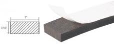CRL Neoprene Sponge Rubber Weathestrip 7/16" x 1" With Peel-Bak Adhesive - 50 ft Roll