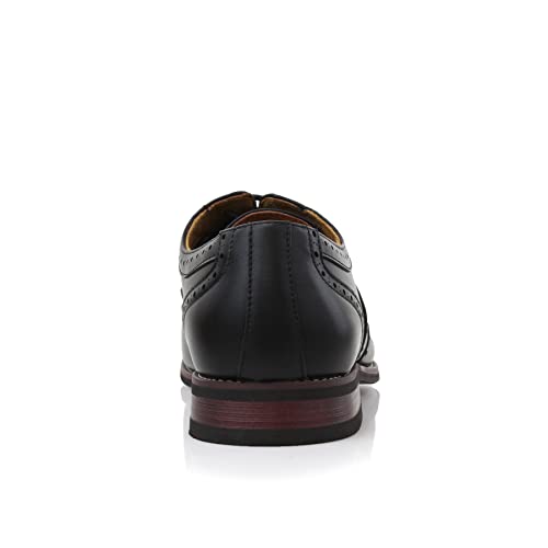 Image of Ferro Aldo Men's Wingtip Oxford Dress Shoes | Classic Brogue & Two-Tone Spectator Styles | Formal Wedding Business Party Shoe