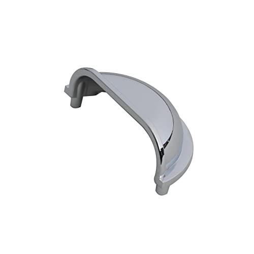 HARMAC HOUSE Chrome Cabinet Cup Handles 10 Pack Chrome Shell Shape Cupboard Drawer Pull Cup Handles - Image 3